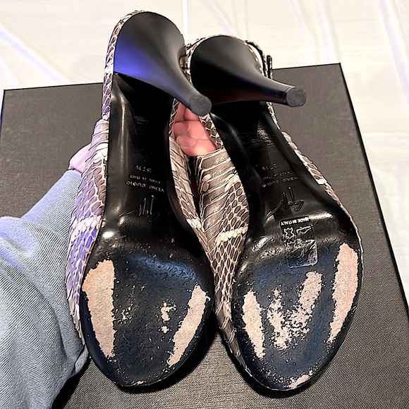 Barely Used Giuseppe Zanotti Snakeskin Sling Backs - Picture 2 of 5
